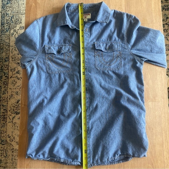 True Religion Blue Denim Shirt - Picture 7 of 8